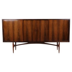 Mobile bar / credenza con specchio di Aksel Bender Madsen per Willy Beck