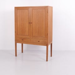 Jens Hansen Oak Cabinet with Two Doors and Two Drawers