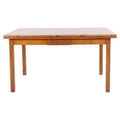 Danish Walnut Extension Dining Table by Cabinetmaker from the 1940s