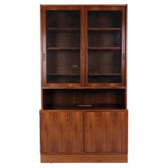 Carlo Jensen Two-Piece Rosewood Display Cabinet for Hundevad & Co. 1960s