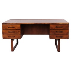 Freestanding Desk in Rosewood for Dyrlund by Schou Andersen, 1950s