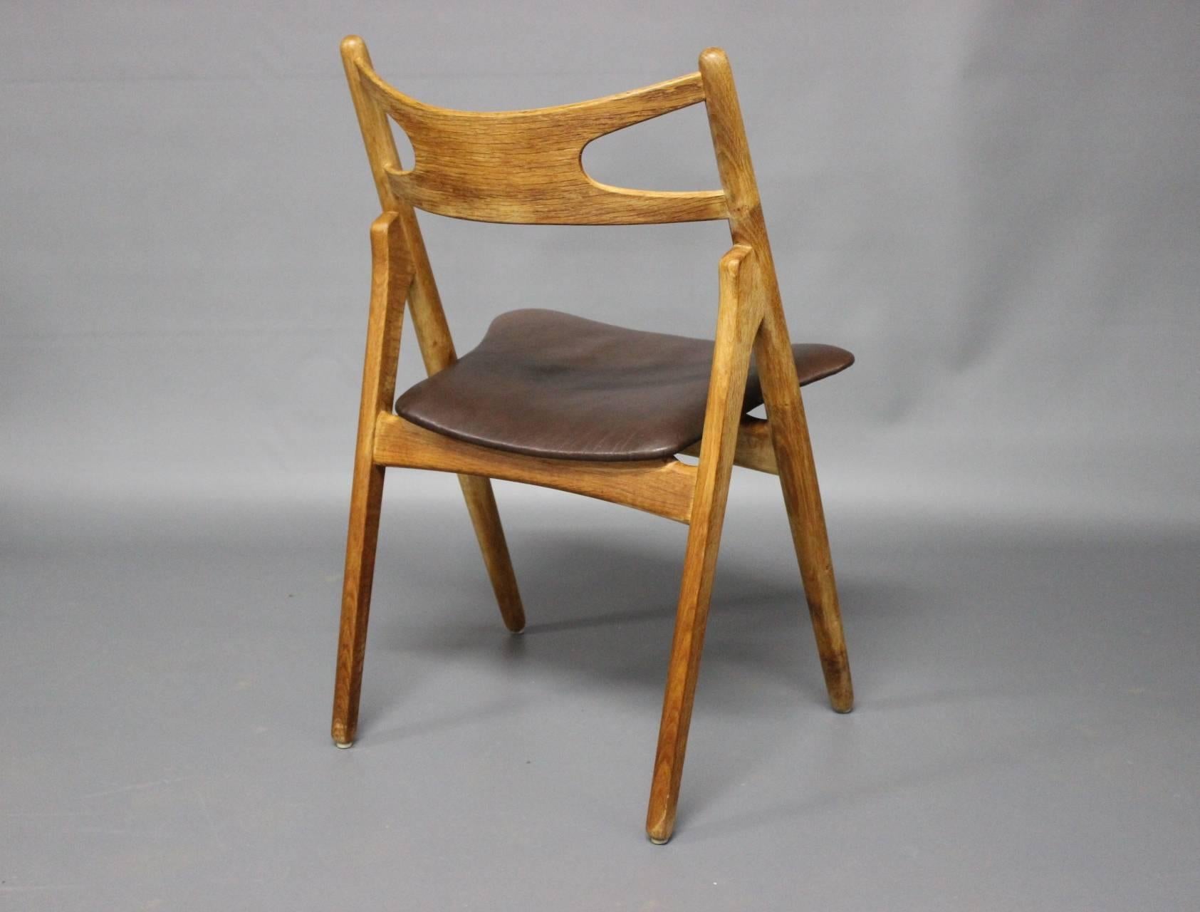 Scandinavian Modern Set of Four Sawbuck Chairs, Model CH29 by Hans J. Wegner, 1960s