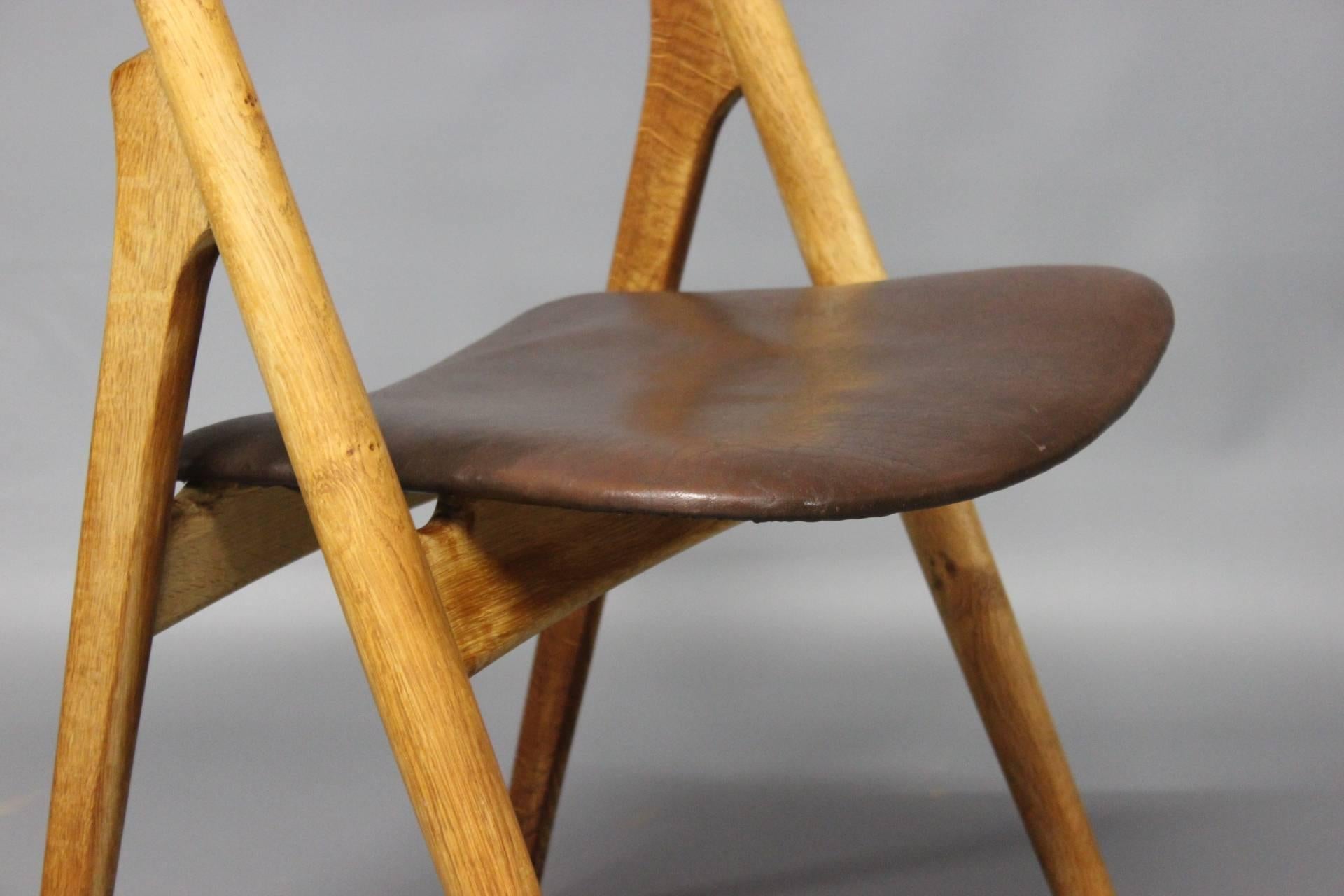 Set of Four Sawbuck Chairs, Model CH29 by Hans J. Wegner, 1960s In Good Condition In Lejre, DK