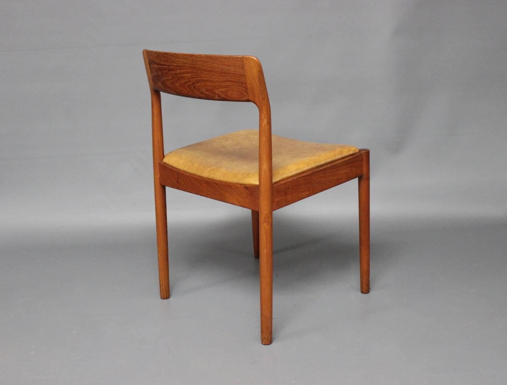 Danish Set of Six Dining Room Chairs in Teak by N.O. Møller, 1960s