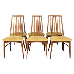 Retro Set of Six "Eva" Dining Room Chairs by Niels Koefoed, 1960s