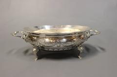 Oblong Bowl in Hallmarked Silver by Danish Silversmith Christian Fr. Heise, 1904