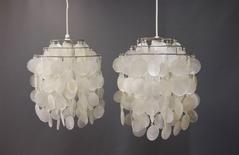Pair of Fun Pendants by Verner Panton in 1955 and by Verpan, 1955