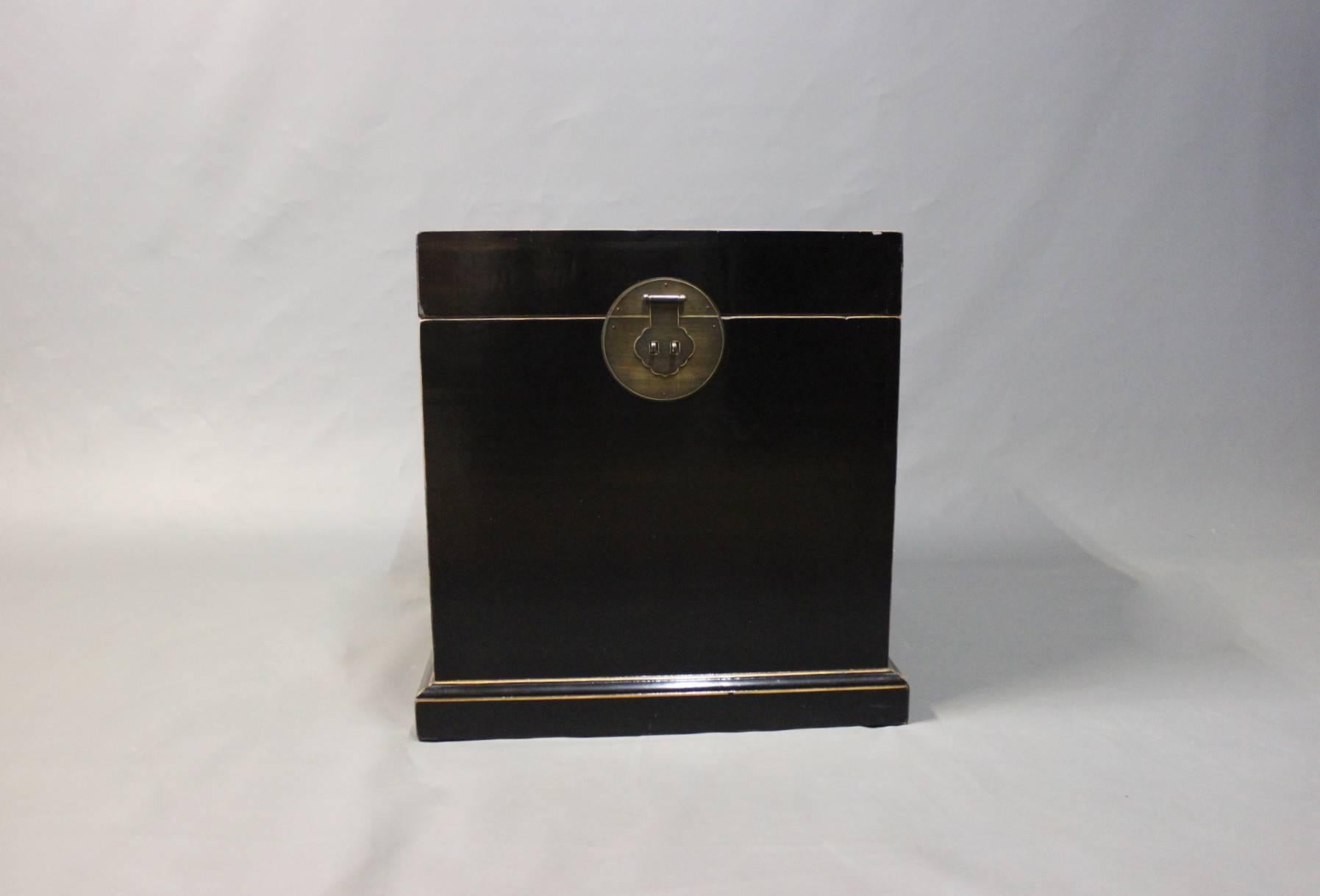 Chinese Export Chinese Black Lacquered Chests from the 1940s