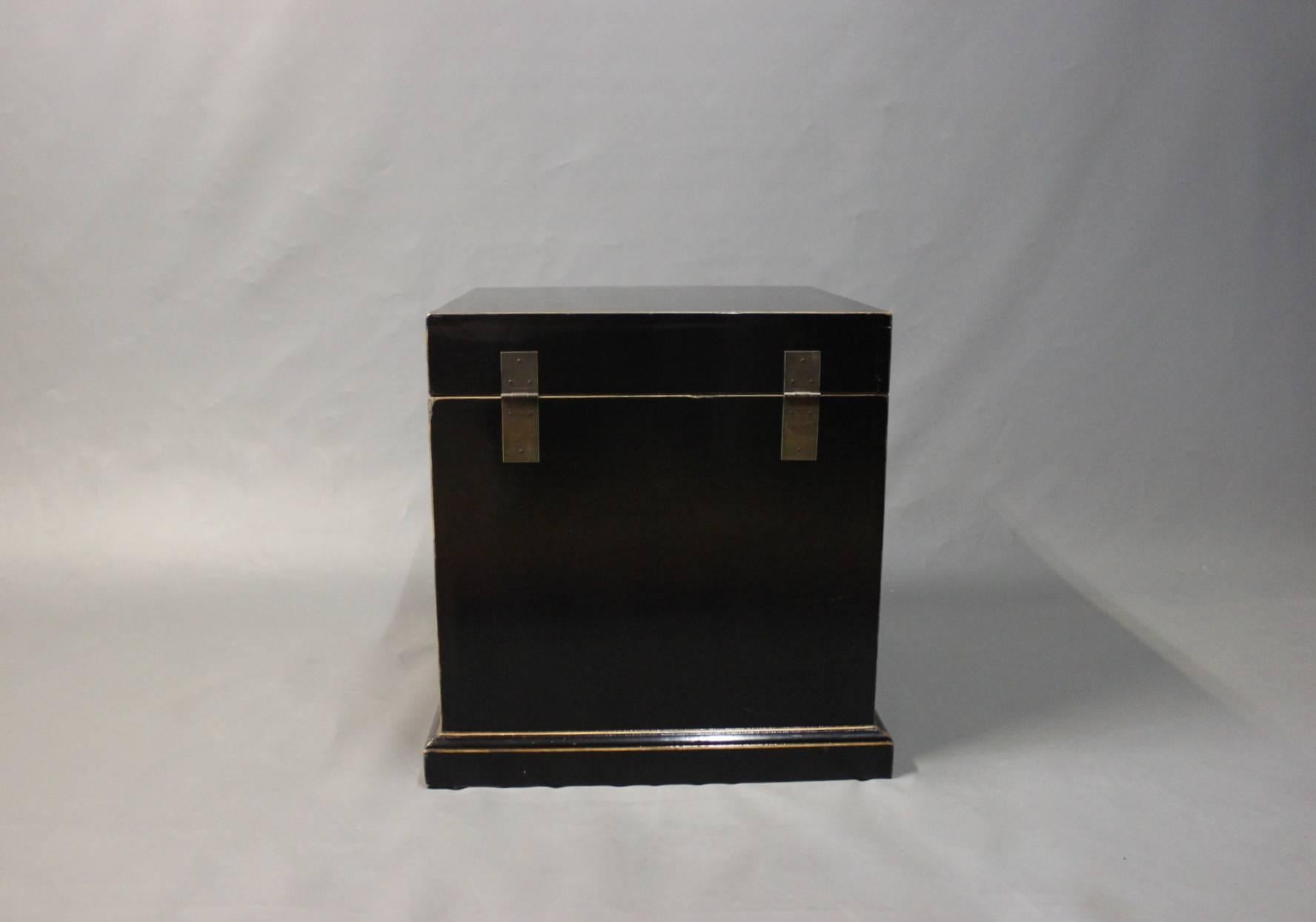 Mid-20th Century Chinese Black Lacquered Chests from the 1940s