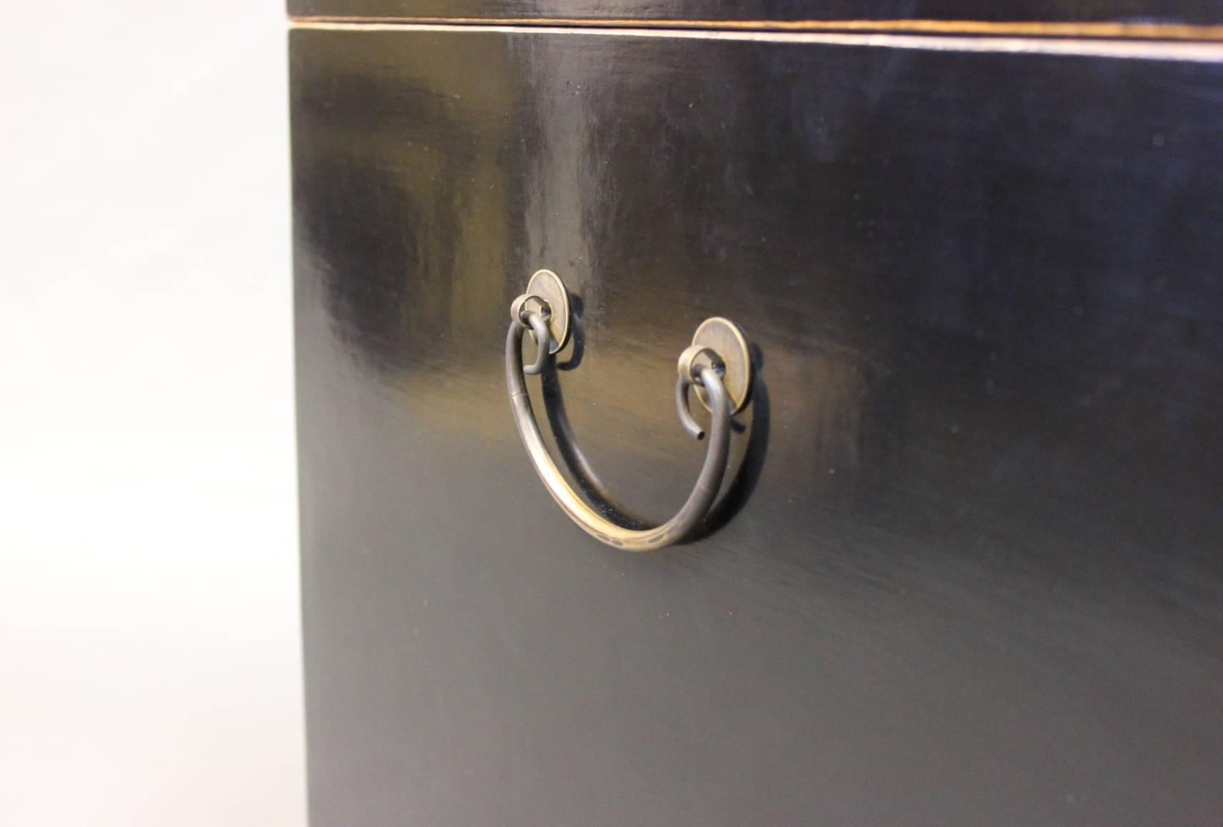 Chinese Black Lacquered Chests from the 1940s 1