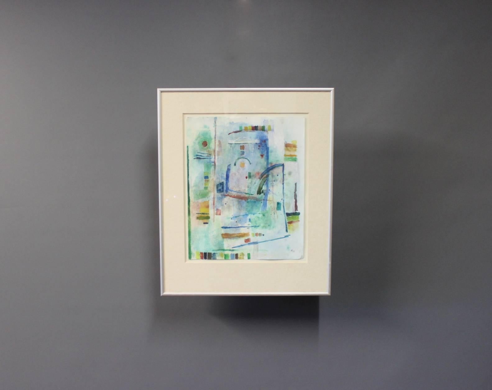 The watercolor, adorned with captivating hues, is a masterpiece signed by the Danish artist Annette Olesen in 1994. Displaying a rich palette of beautiful colors, the artwork exudes a sense of vibrancy and artistic expression. Through skillful