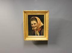 Antique Portrait Painting from the 1800 Hundreds, Signed J.B., 1890s