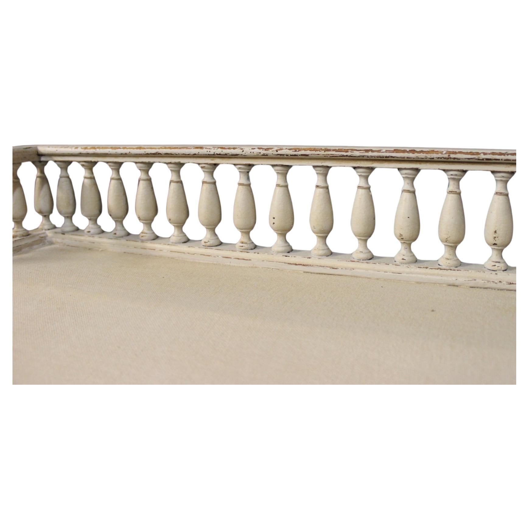Mid-19th Century Writing Desk In Gustavian Style Painted In Grey From 1840s For Sale