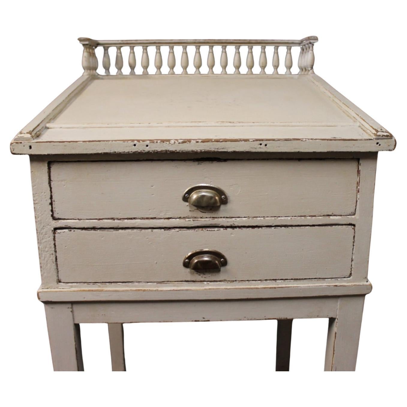grey painted desk