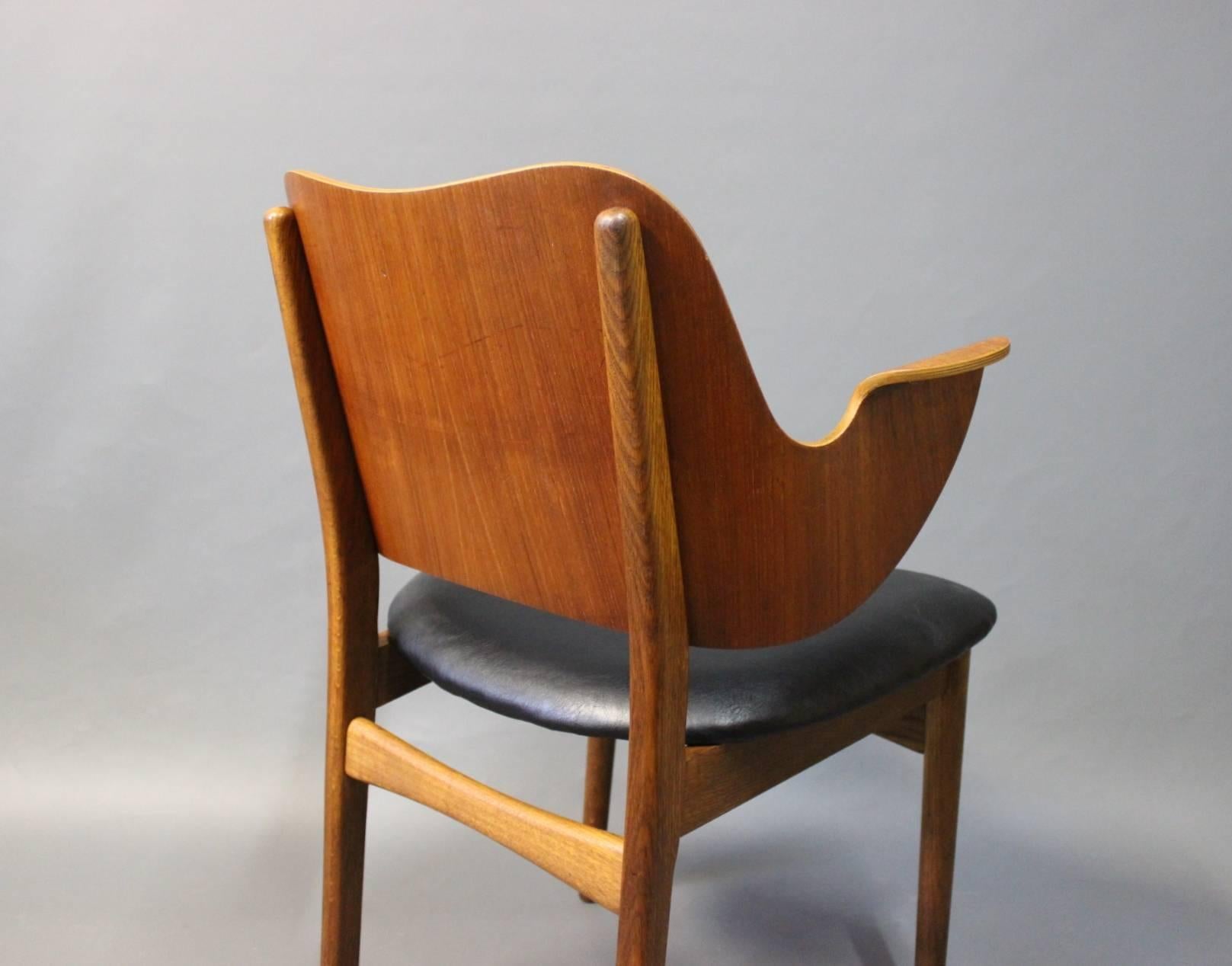 Leather Pair of Armchairs Designed by Arne Hovmand Olsen, 1960s