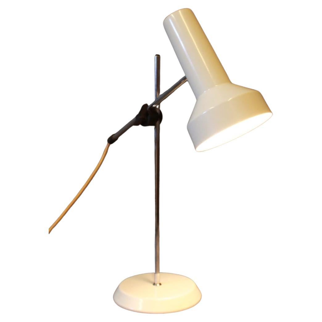 Vintage / Retro Danish Desige Desk Lamp with White Lacquered Shade from 1960s For Sale