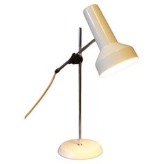 Vintage / Retro Danish Desige Desk Lamp with White Lacquered Shade from 1960s