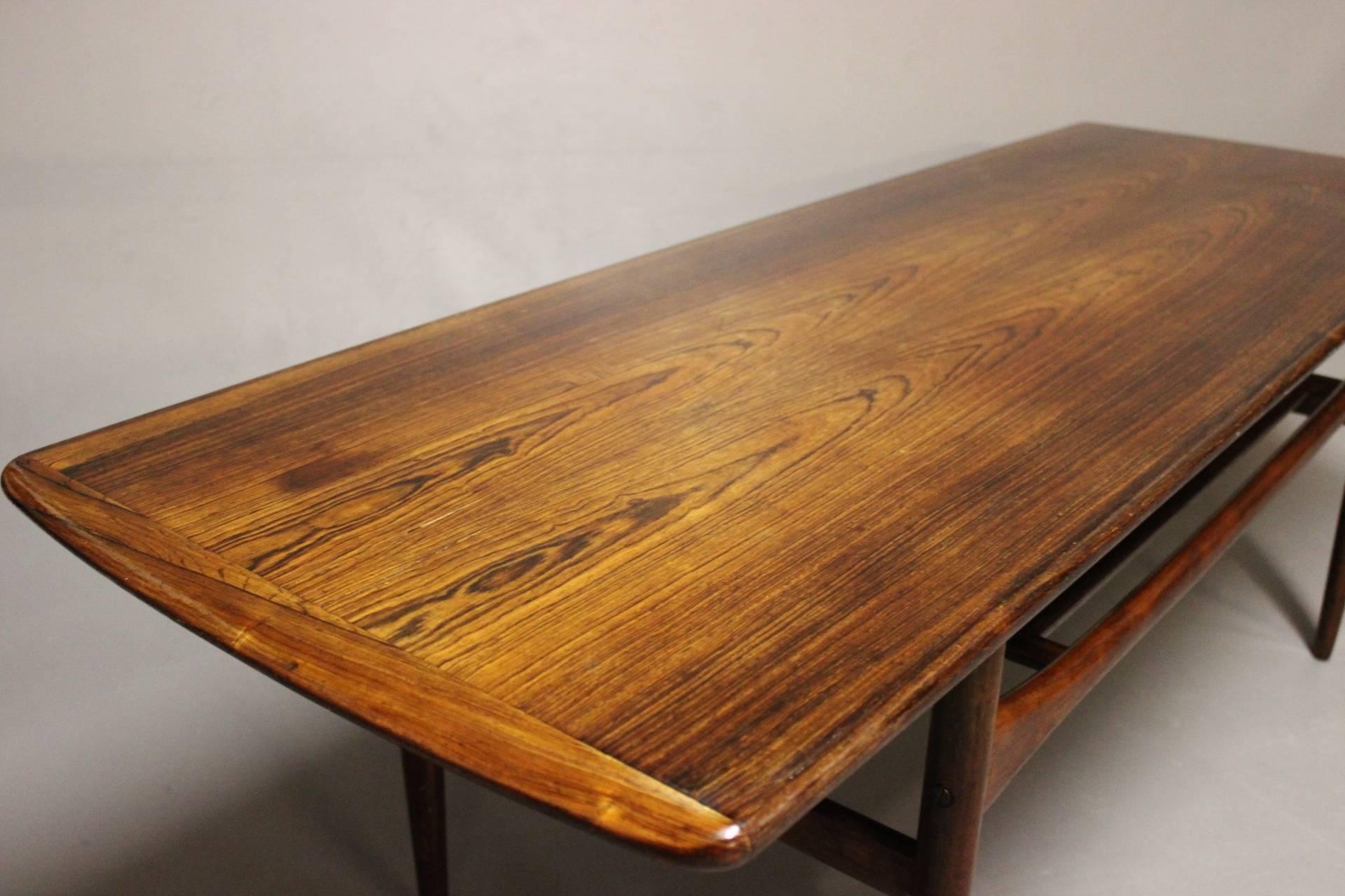 Danish Coffee Table in Rosewood by Arrebo Furniture, 1960s