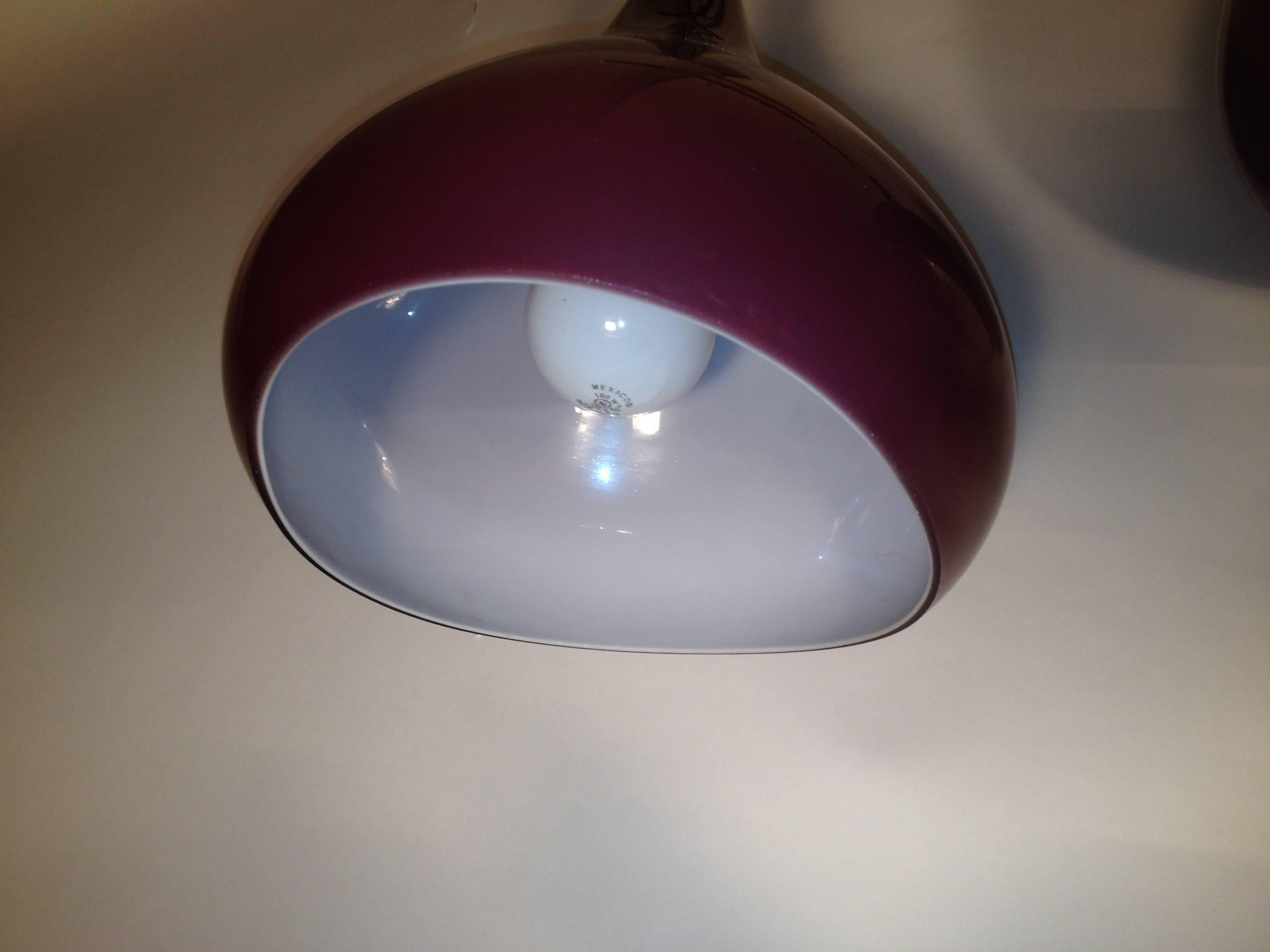 Swedish Exceptional 1960s Scandinavian Cased Glass Pendant Light by Prescolite