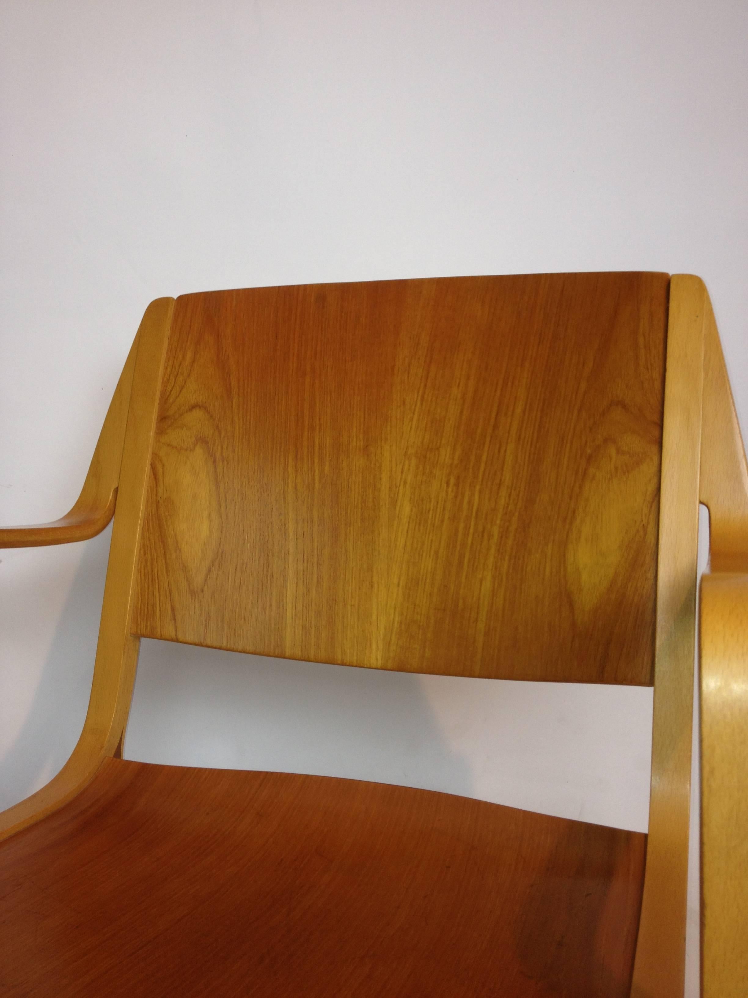 Scandinavian Modern 1950s Ax Chair Designed by Peter Hvidt & Orla Molgaard-Nielsen for Fritz Hansen For Sale