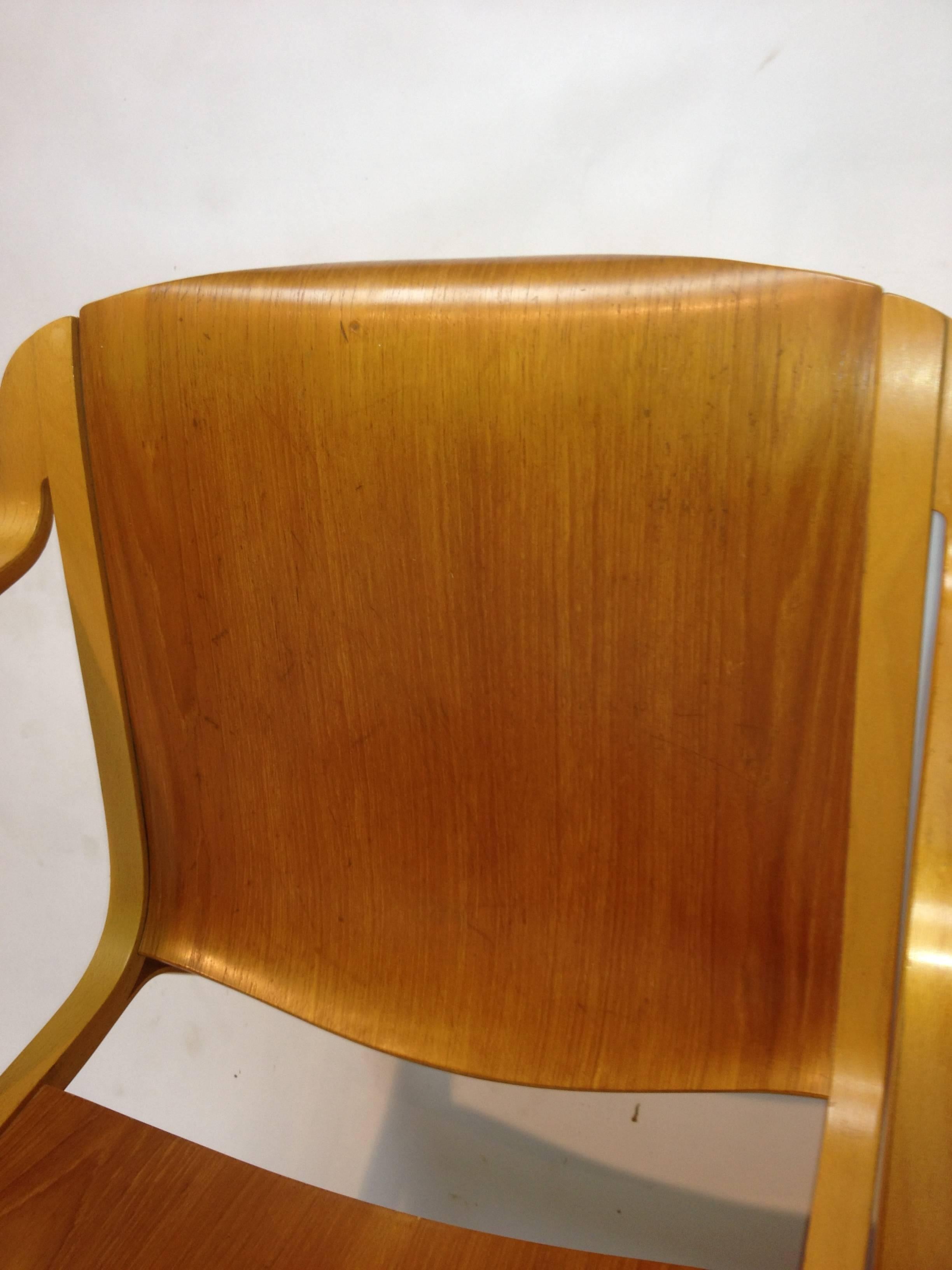 Beech 1950s Ax Chair Designed by Peter Hvidt & Orla Molgaard-Nielsen for Fritz Hansen For Sale