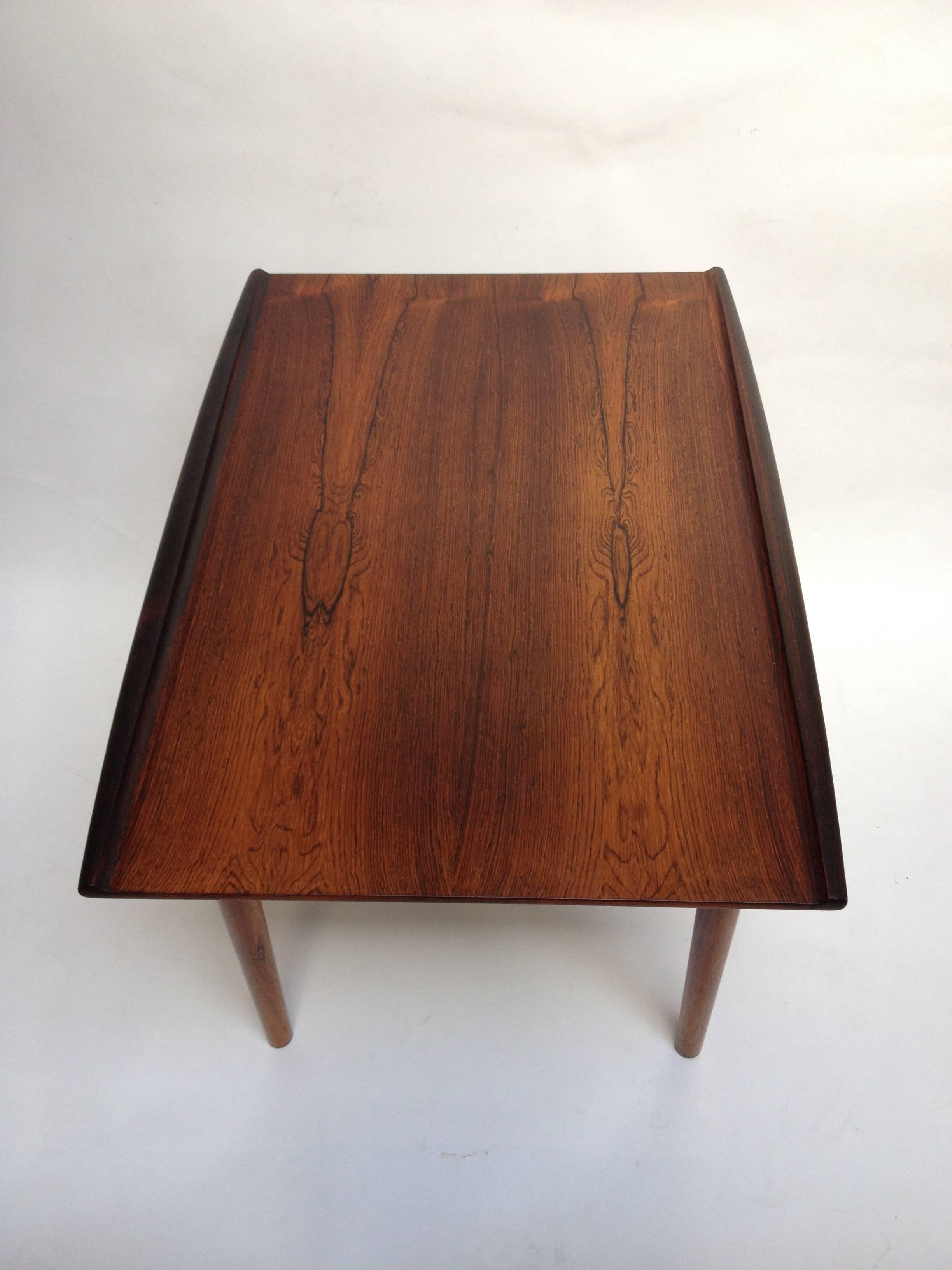 Danish Gorgeous Midcentury Rosewood End Table Designed by Grete Jalk  For Sale