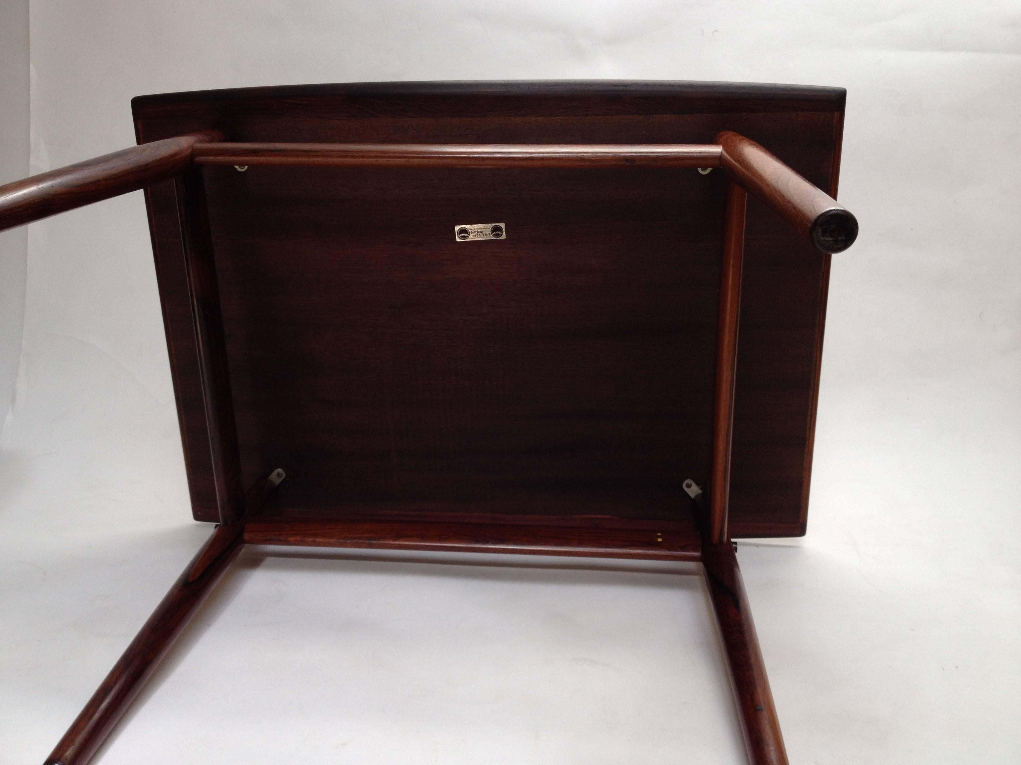 Gorgeous Midcentury Rosewood End Table Designed by Grete Jalk  For Sale 2
