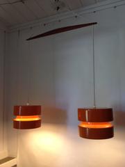 Incredible Mid-Century Modern Scandinavian Double Pendant Light