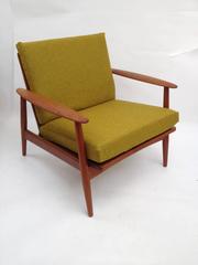 Spectacular Pair of 1960s Danish Modern Teak Easy Chairs, Made in Denmark