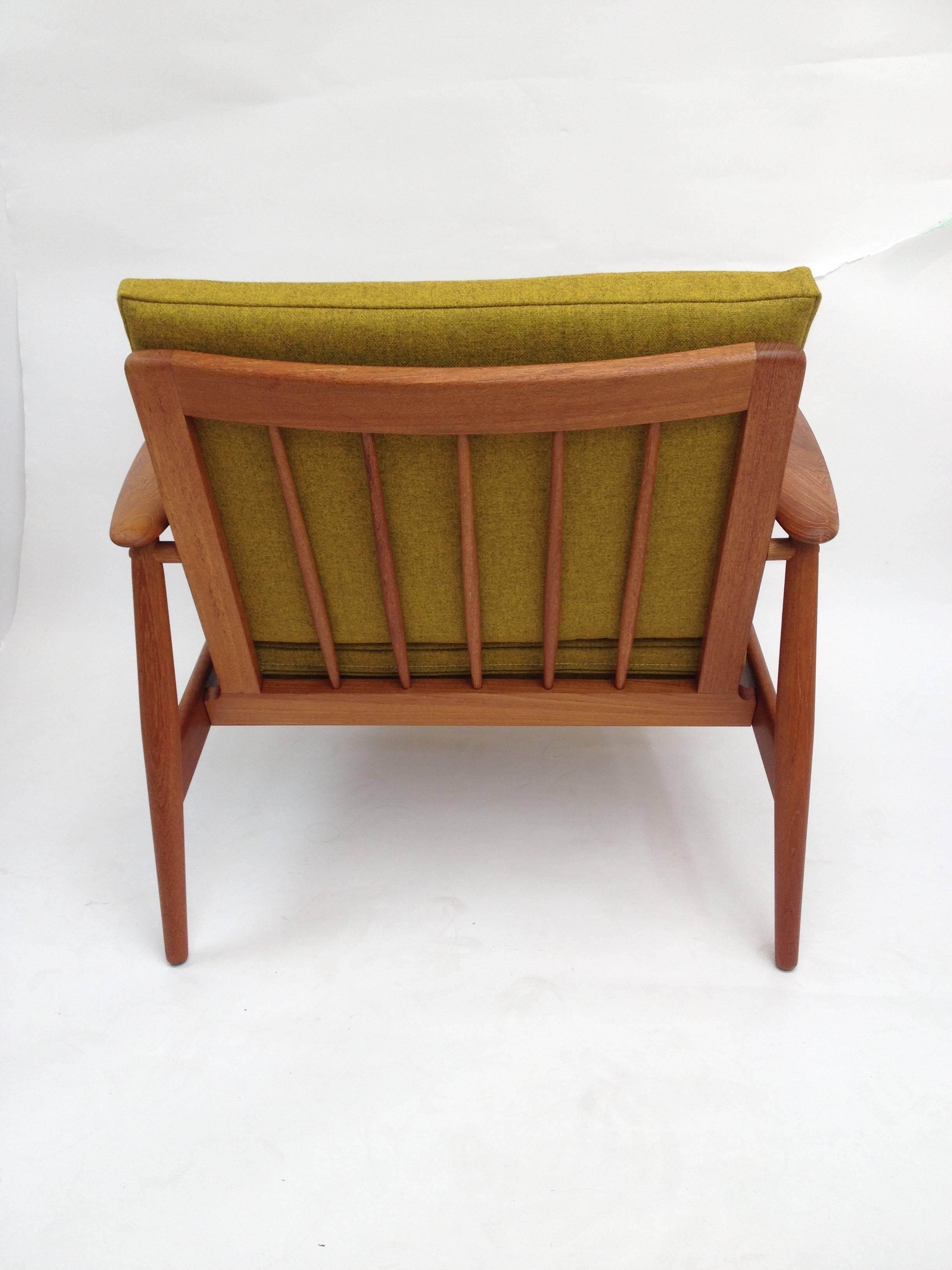 Mid-Century Modern Spectacular Pair of 1960s Danish Modern Teak Easy Chairs, Made in Denmark For Sale