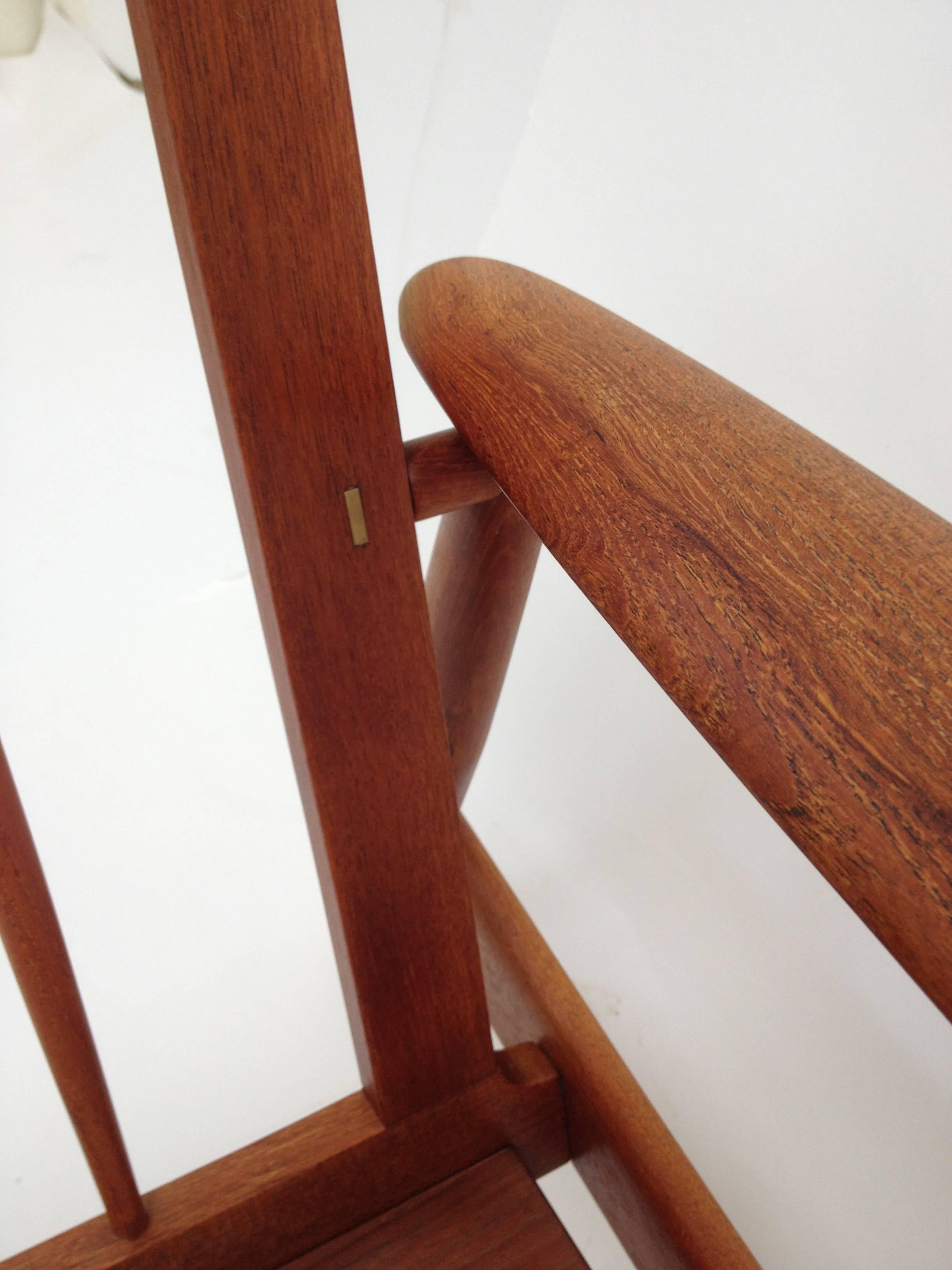 Spectacular Pair of 1960s Danish Modern Teak Easy Chairs, Made in Denmark For Sale 4