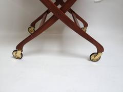 Spectacular Danish Modern Collapsible Teak Serving Cart/Bar Cart