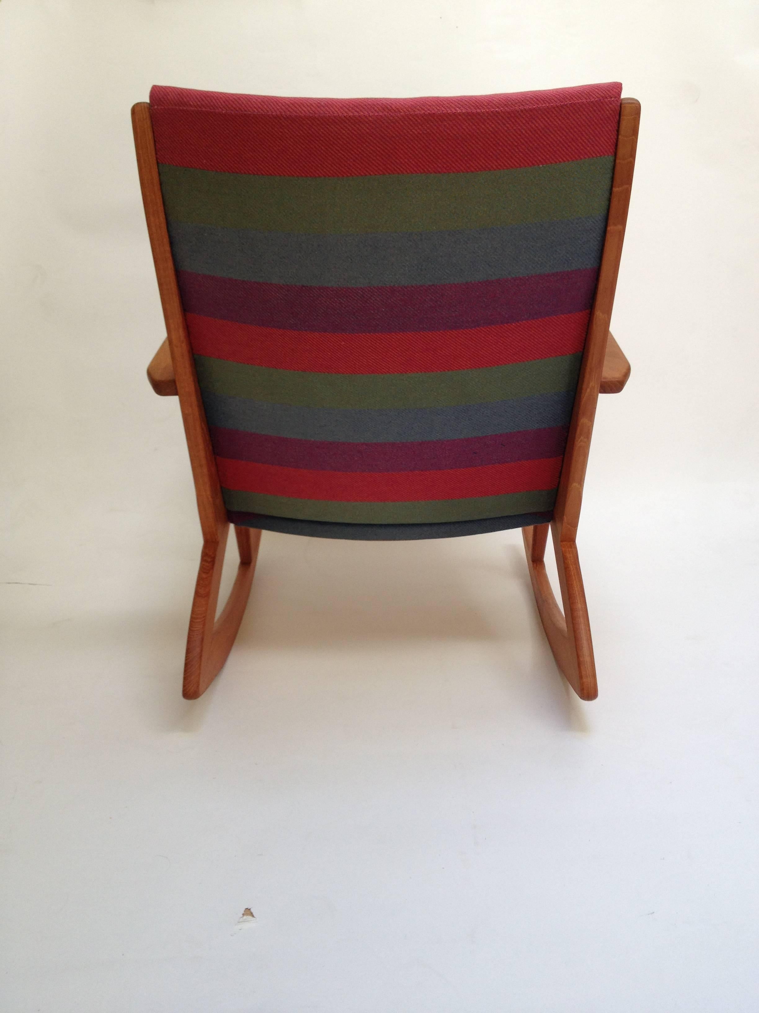 1950s Danish Rocking Chair by Designer Soren Jensen, Boomerang 1