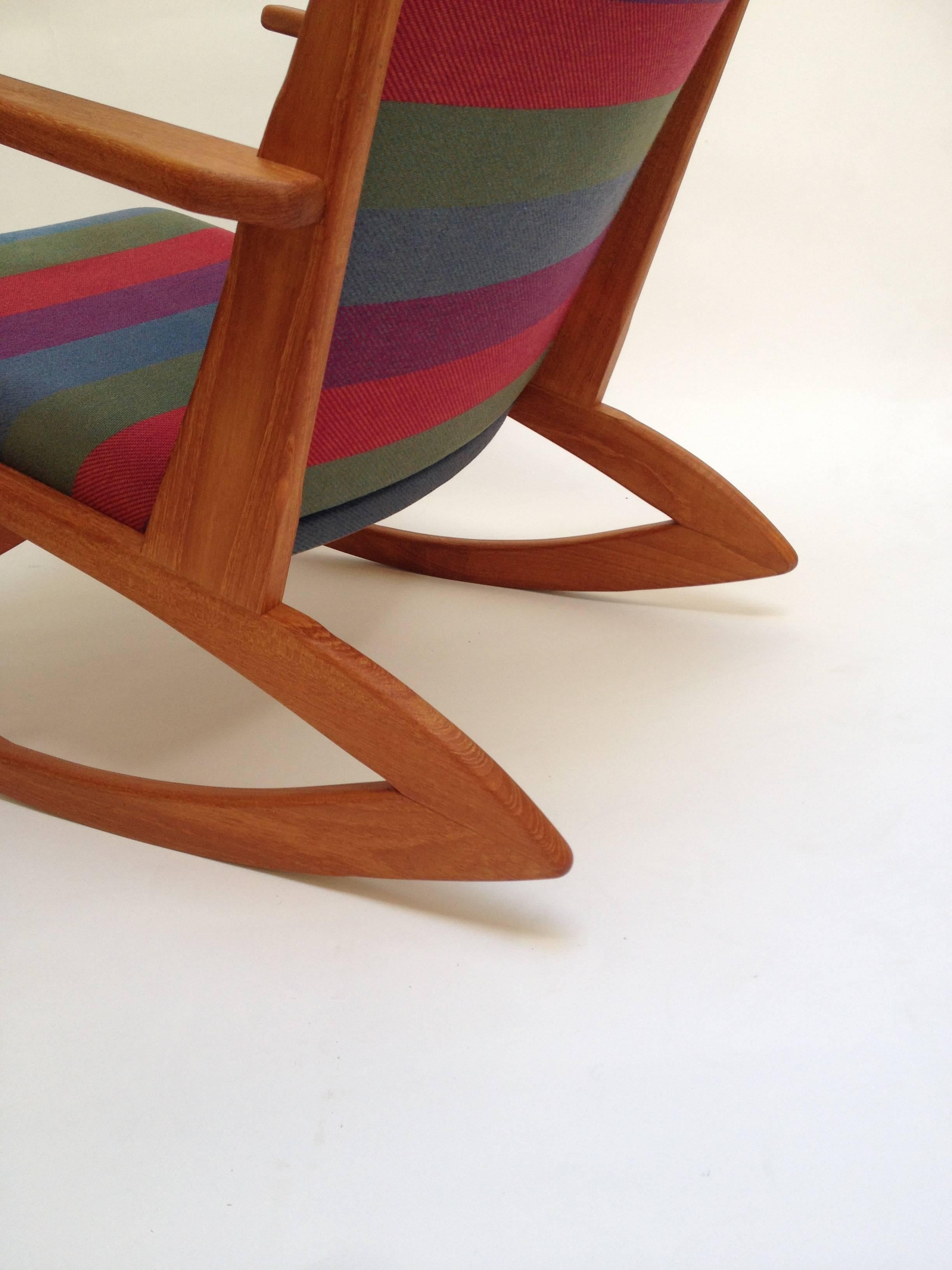 1950s Danish Rocking Chair by Designer Soren Jensen, Boomerang 2