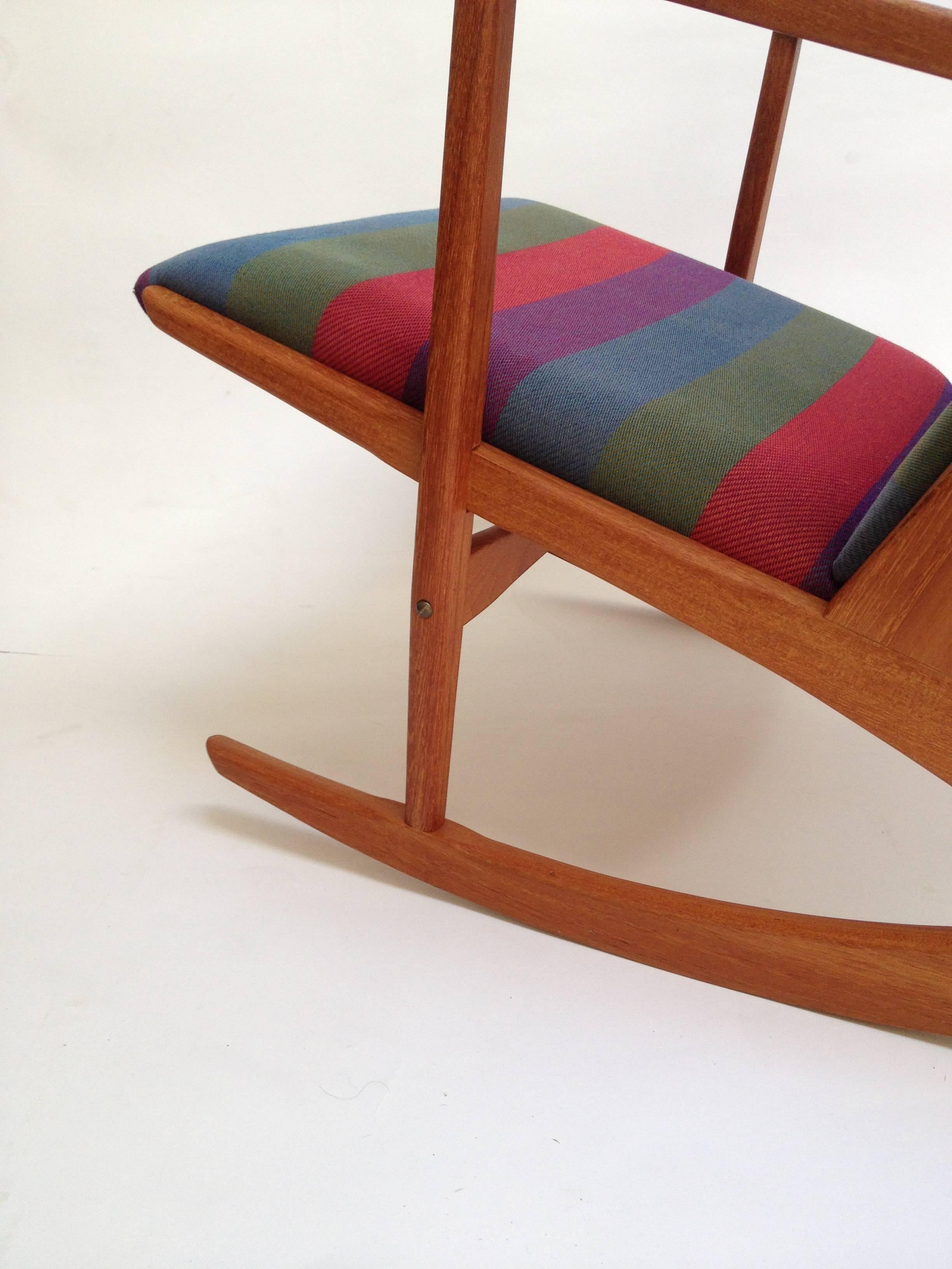 1950s Danish Rocking Chair by Designer Soren Jensen, Boomerang 3