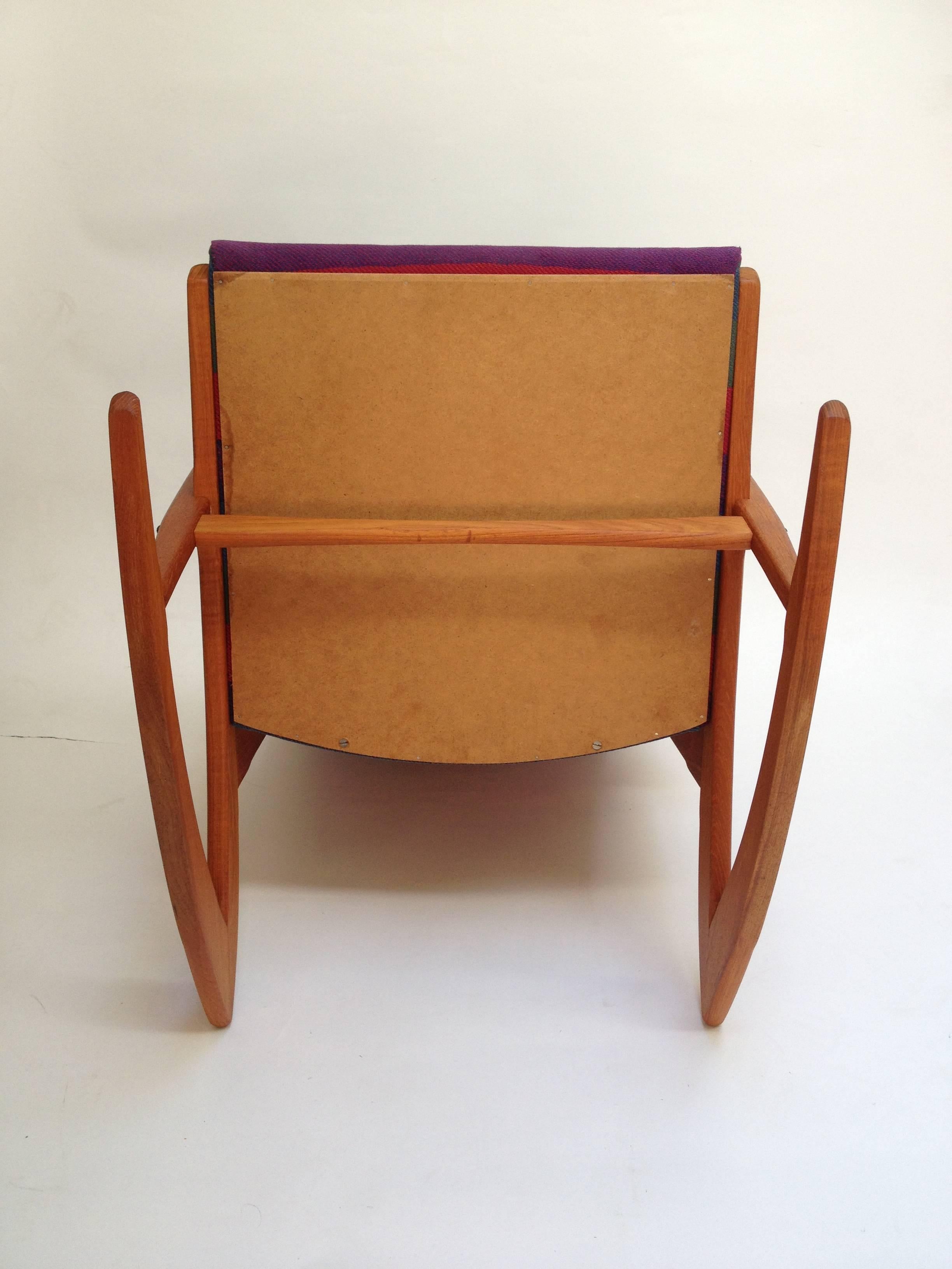 1950s Danish Rocking Chair by Designer Soren Jensen, Boomerang 4