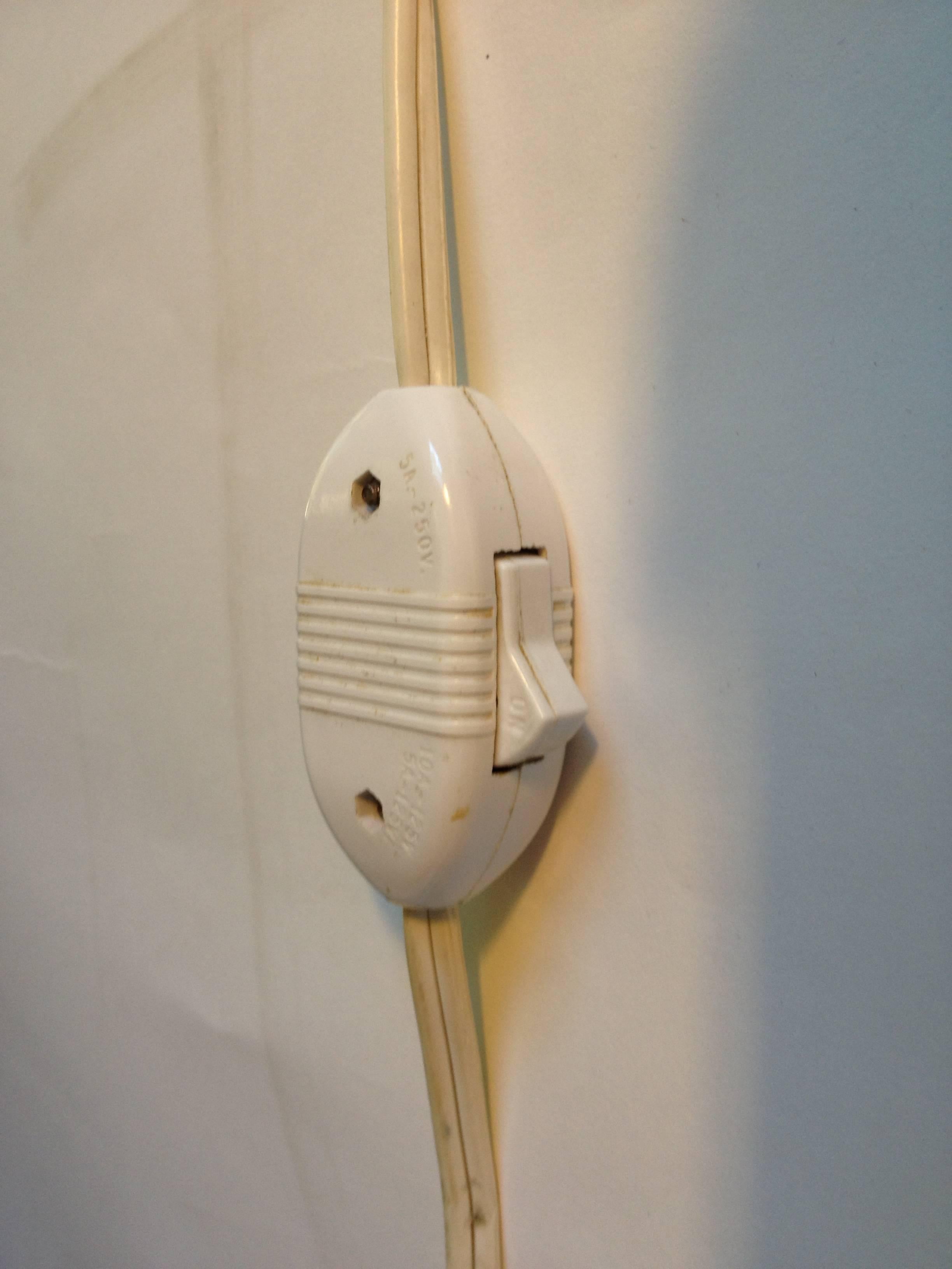 Mid-20th Century Gorgeous Danish Mid-Century Extendable Teak and Jute Wall Light