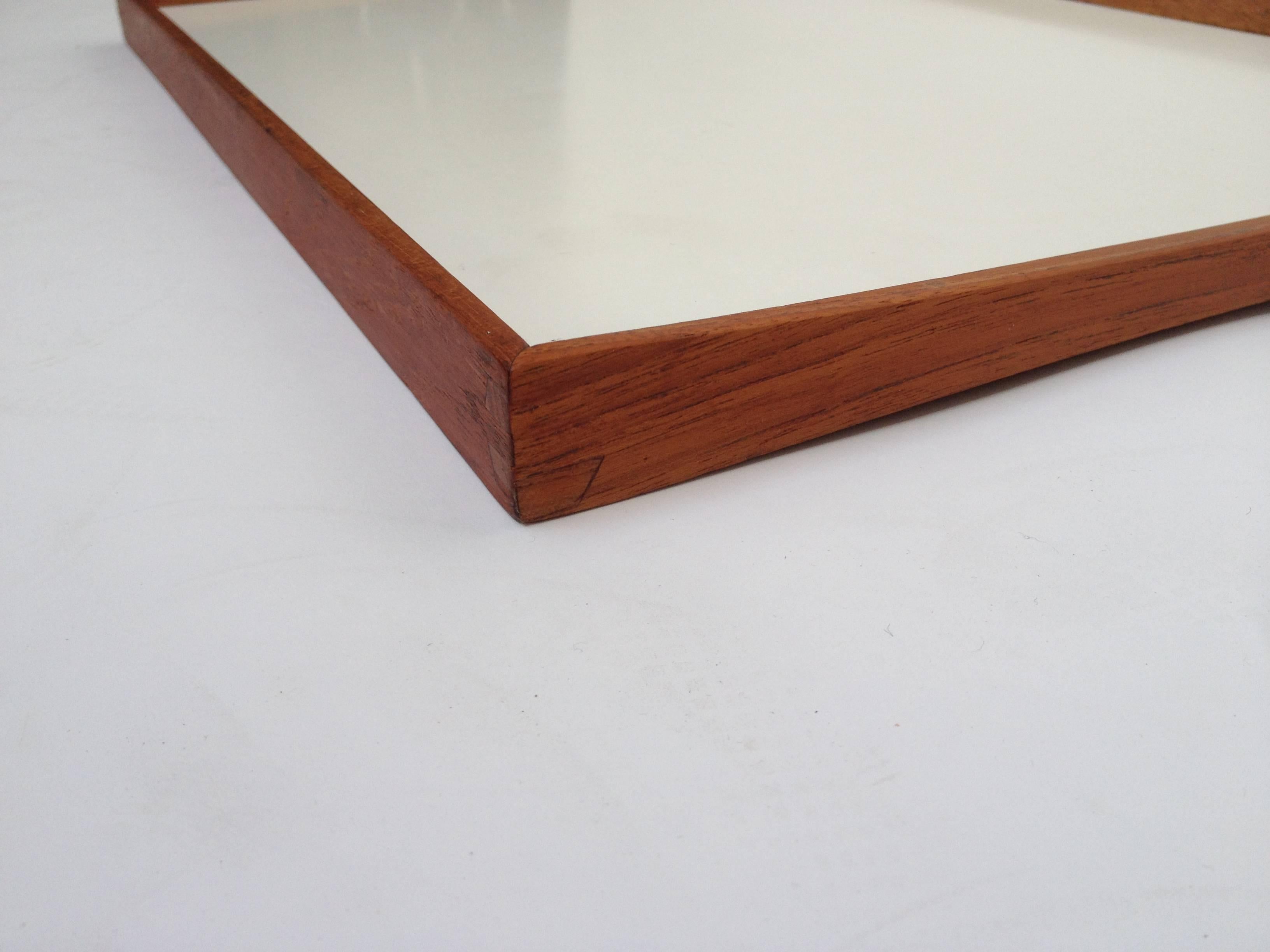 Mid-Century Modern Teak Framed Reversible Tray by Designer Finn Juhl In Good Condition In Victoria, British Columbia