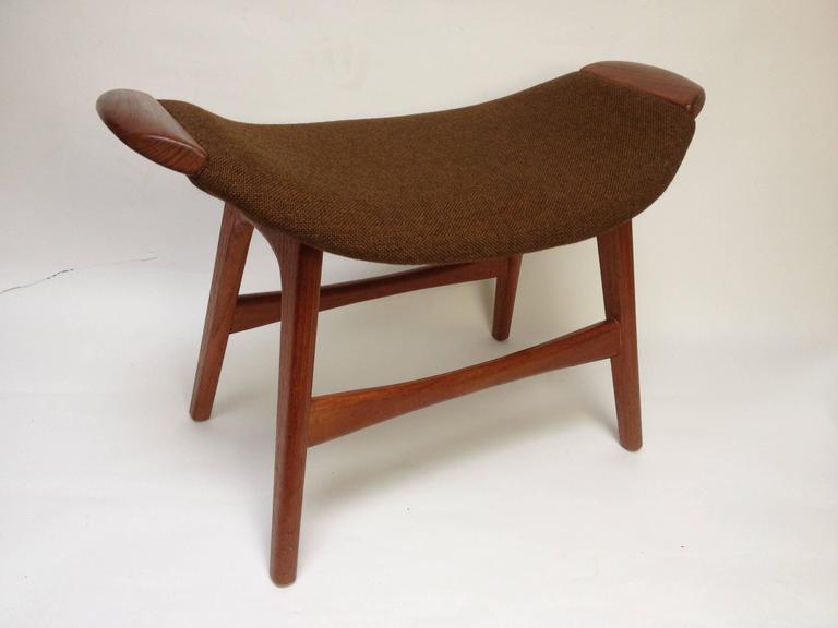 Fabulous 1960s Norwegian Teak Footstool For Sale at 1stDibs