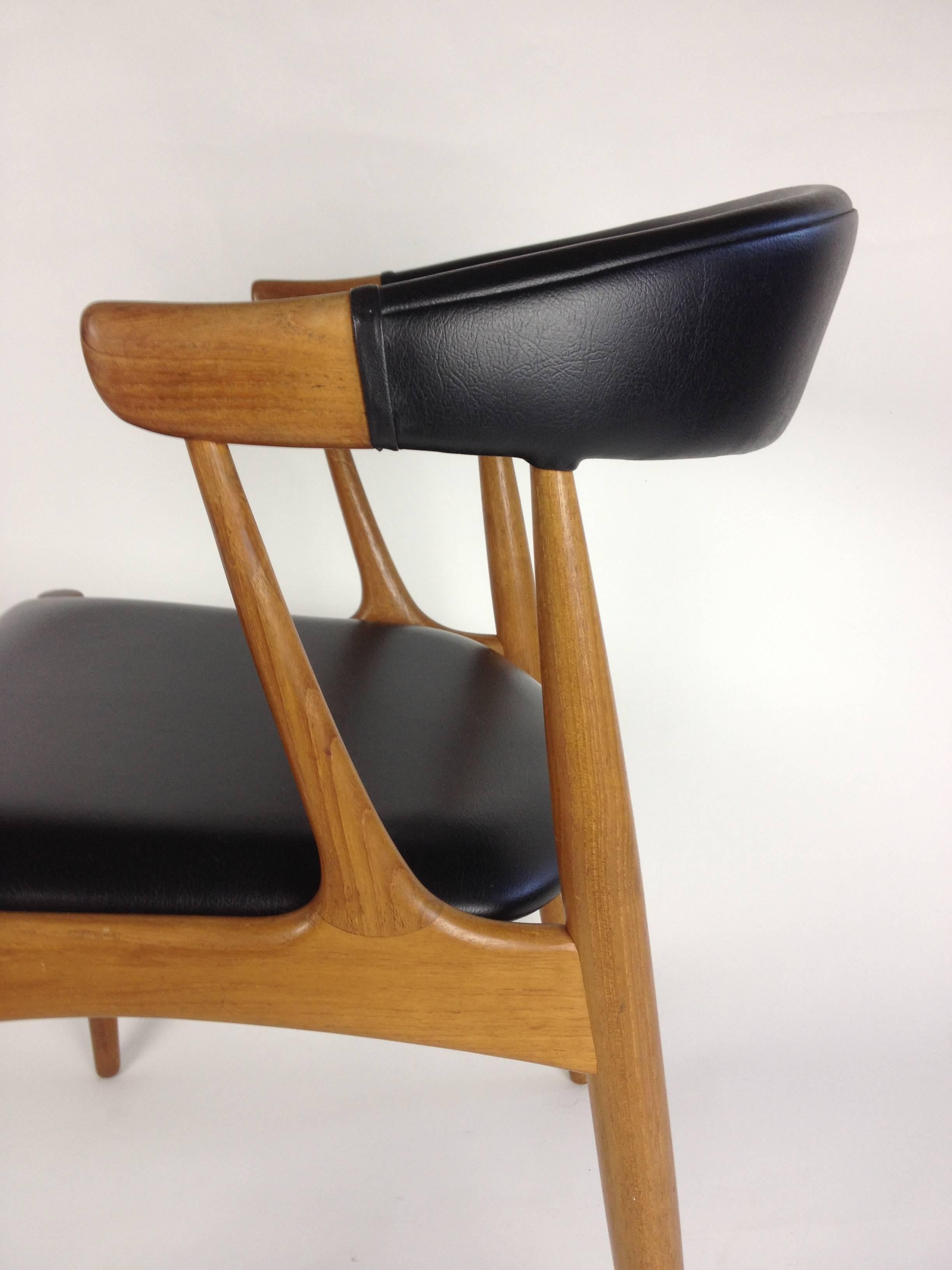 Danish Striking Mid-Century Modern Teak Chair Designed by Johannes Andersen - Denmark For Sale