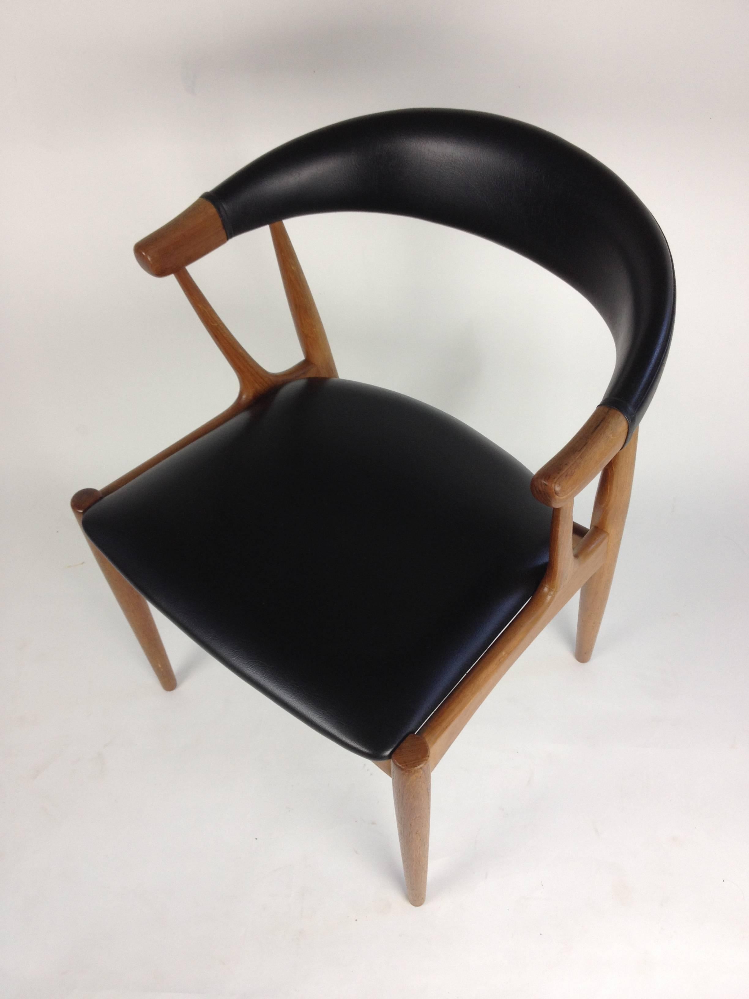 Mid-20th Century Striking Mid-Century Modern Teak Chair Designed by Johannes Andersen - Denmark For Sale