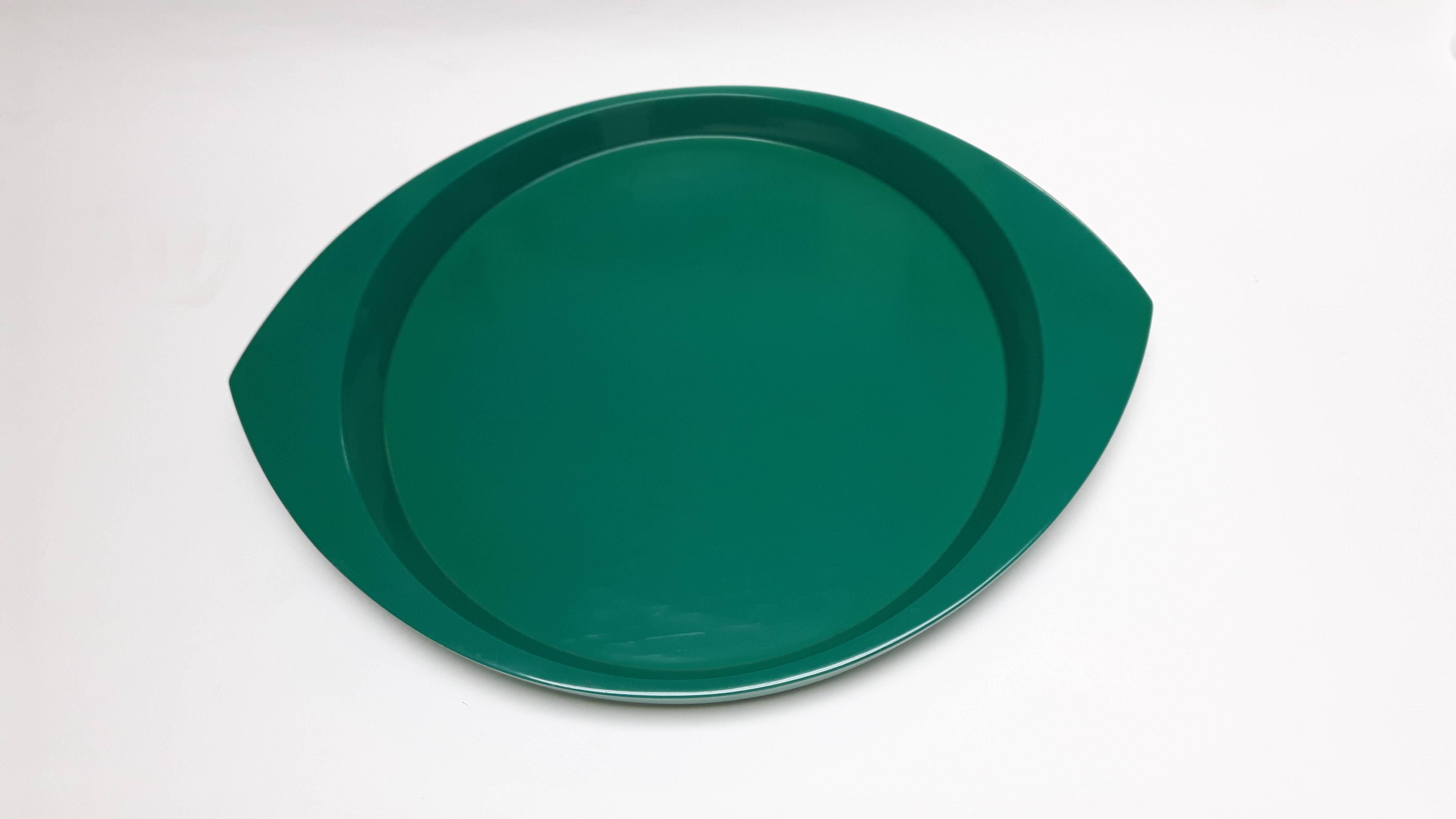 Amazing seafoam green lacquered wood serving tray designed by Jens Quistgaard for Dansk this houseware line was called the 