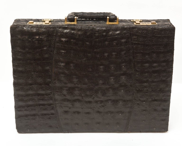 Vintage Caiman Crocodile Briefcase 3