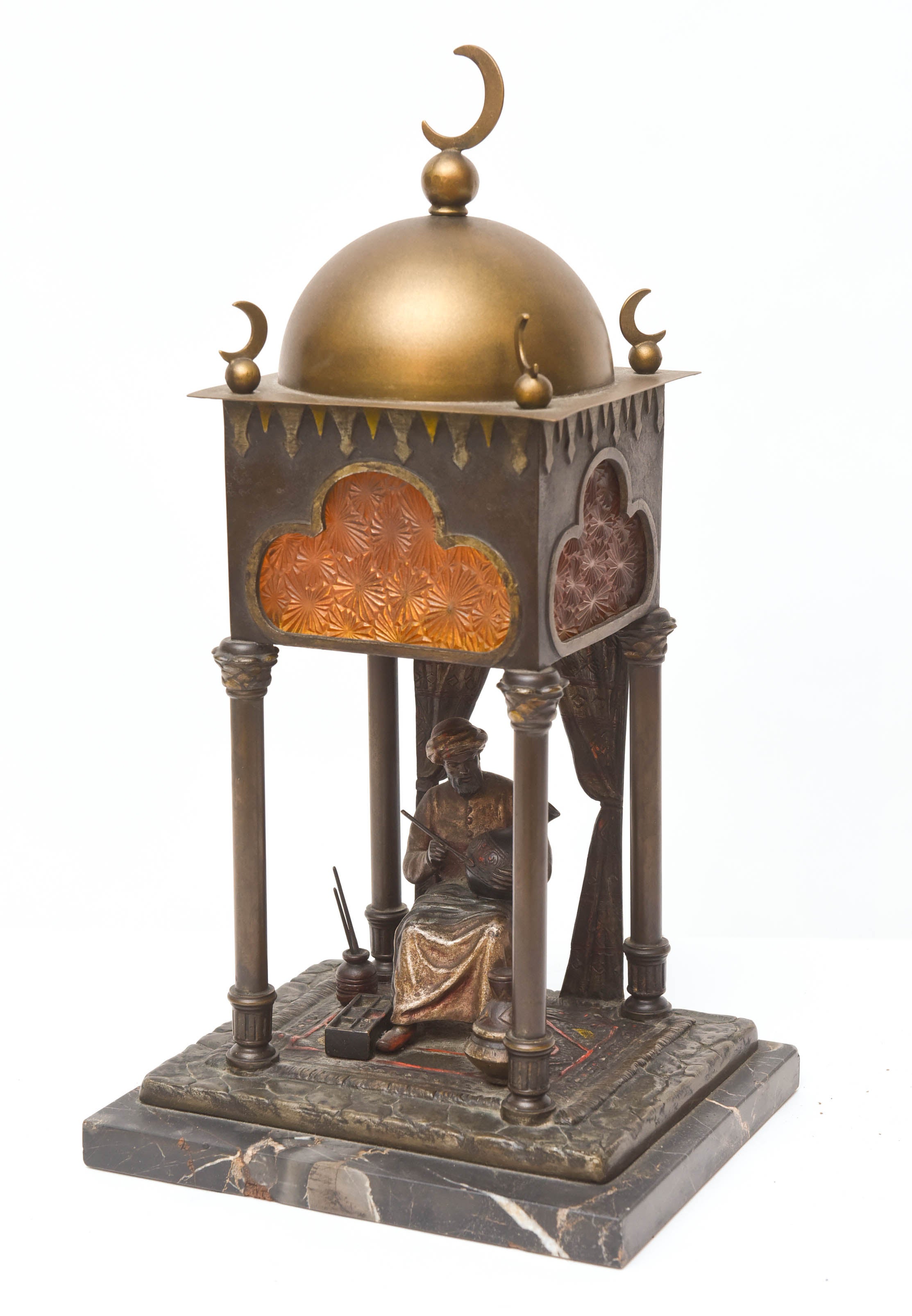 Franz Bergman Orientalist Bronze Boudoir Lamp
