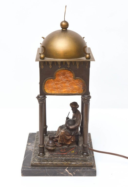 Austrian Franz Bergman Orientalist Bronze Boudoir Lamp