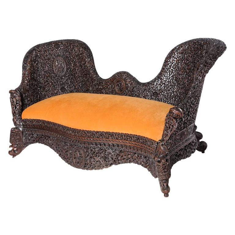 Superb Anglo-Indian Sofa at 1stDibs | indian sofas, anglo indian settee