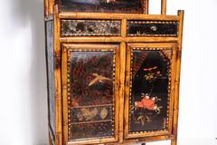 Superb English Bamboo Side Cabinet