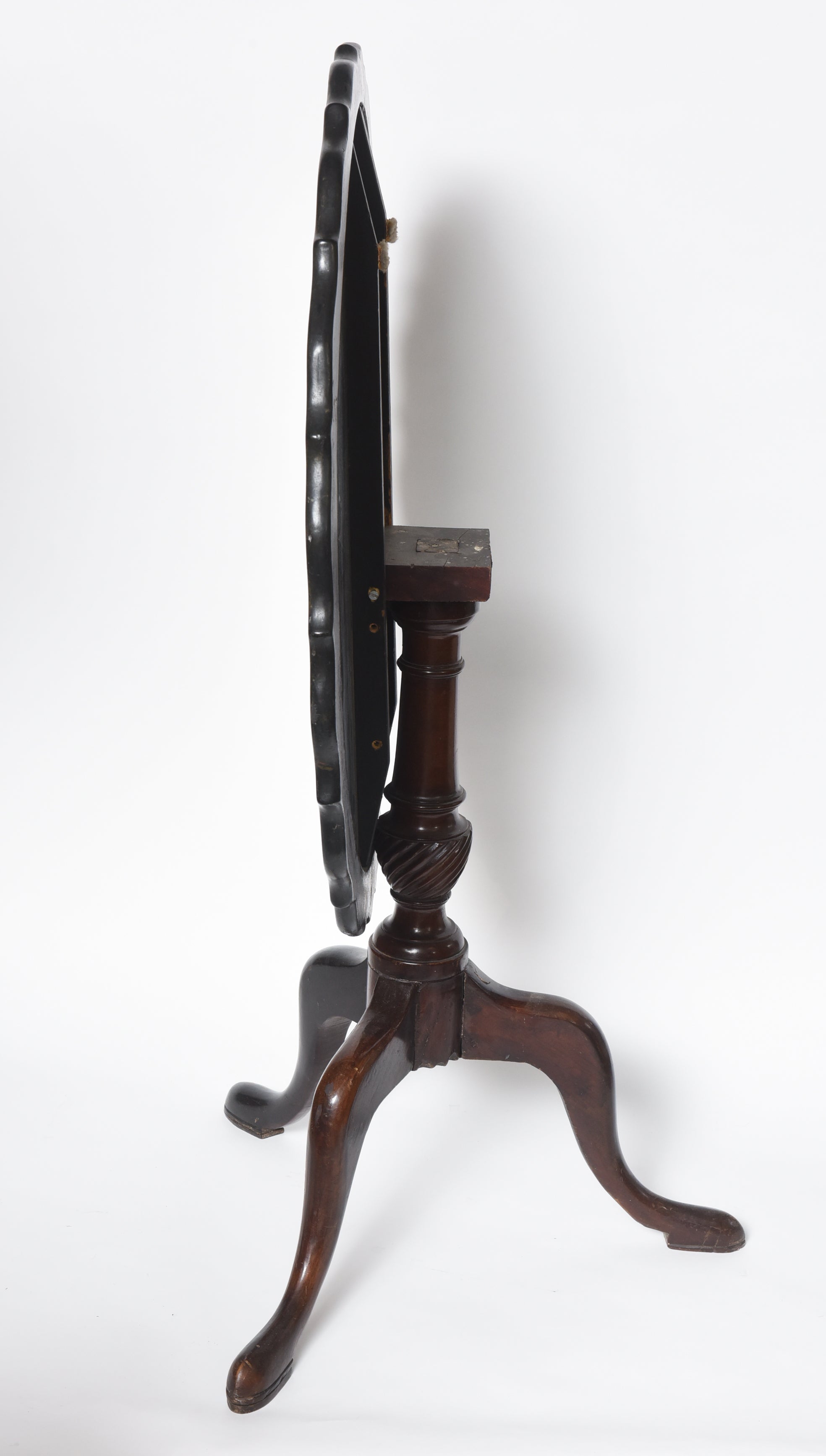 Wood Georgian Chinoiserie Inlaid Tilt-Top Table