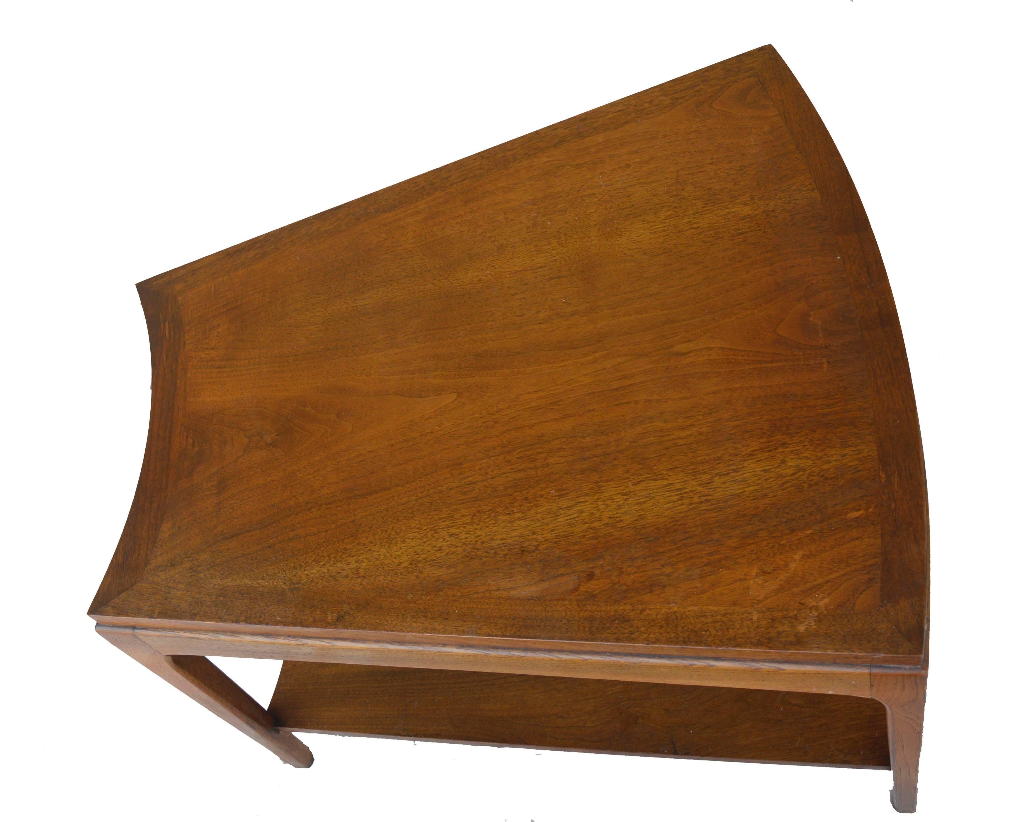 wedge shaped side table