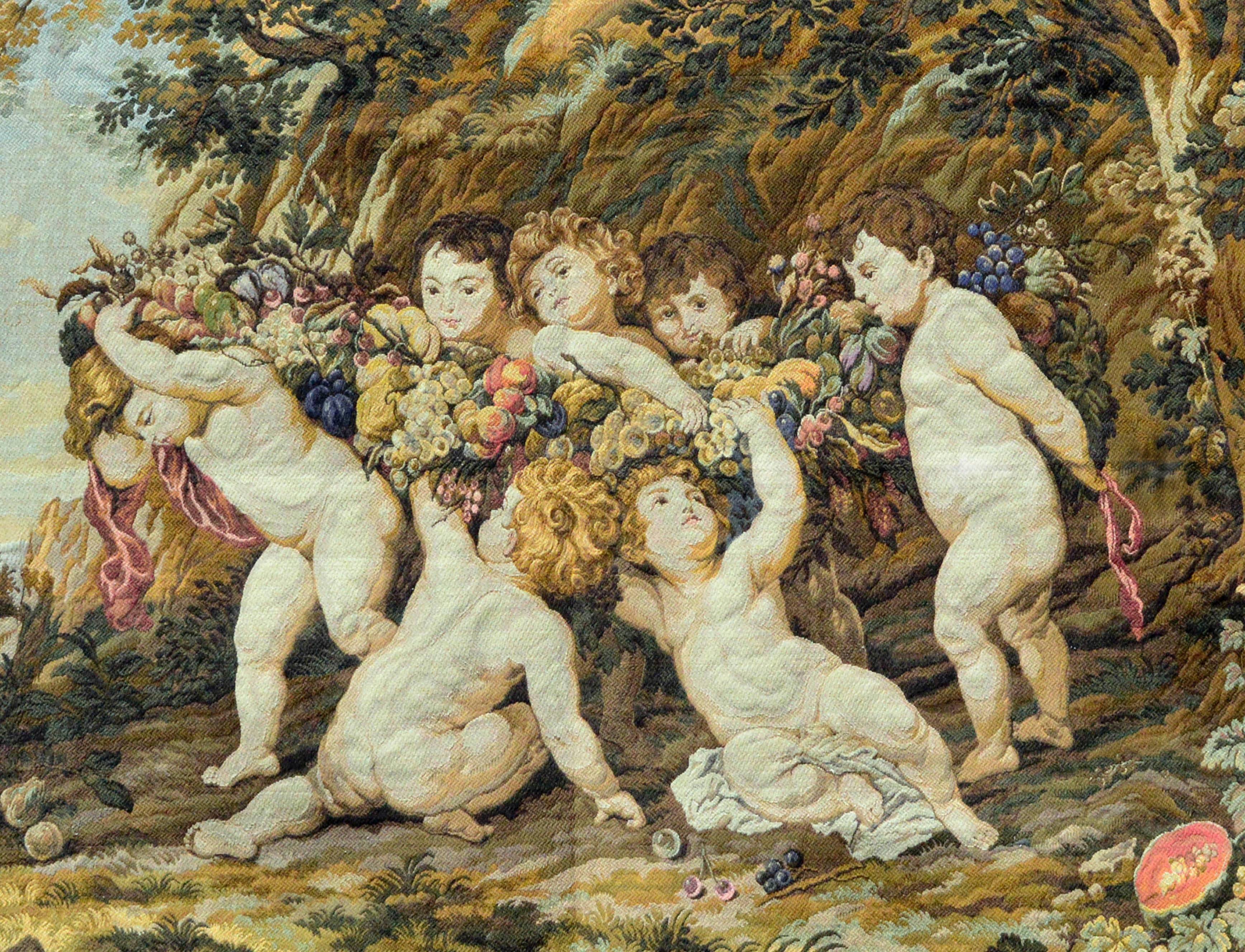 Rococo French Cherubs Wall Tapestry